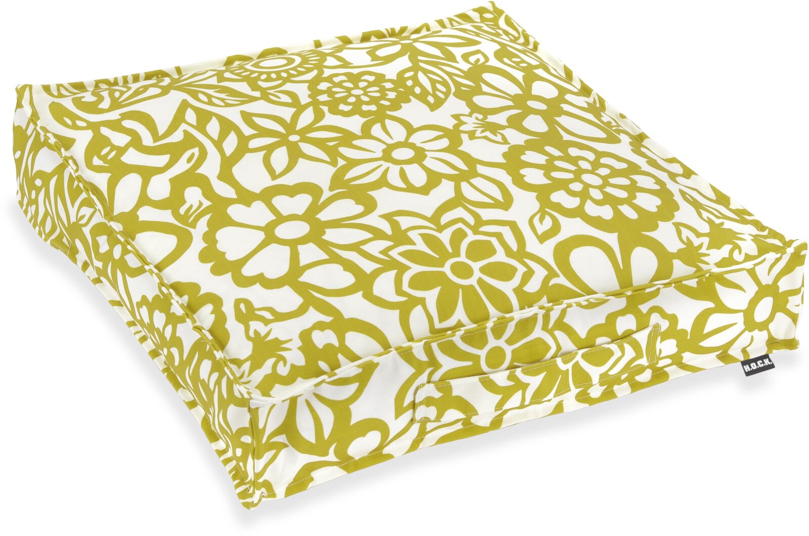H.O.C.K. Paloma Outdoor Matratzenkissen 50x50x10cm floral grün