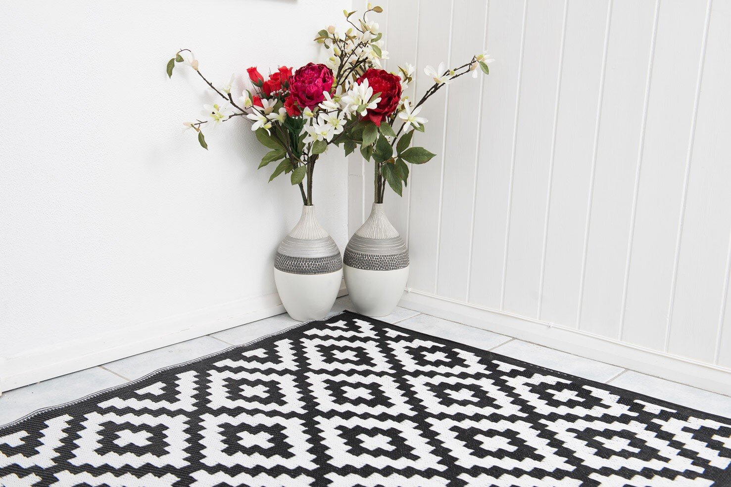 H.O.C.K. Outdoor Teppich Nirvana black and white 120x180cm