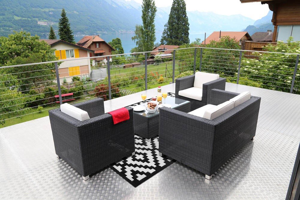 H.O.C.K. Outdoor Teppich Nirvana black and white 120x180cm