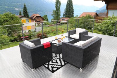 H.O.C.K. Outdoor Teppich Nirvana black and white 120x180cm