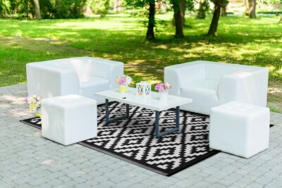 H.O.C.K. Outdoor Teppich Nirvana black and white 120x180cm
