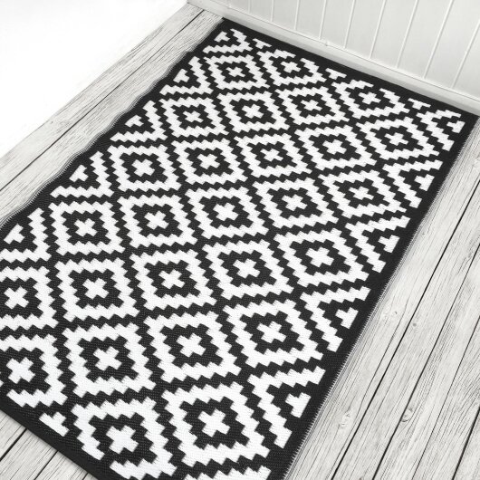 H.O.C.K. Outdoor Teppich Nirvana black and white 150x240cm