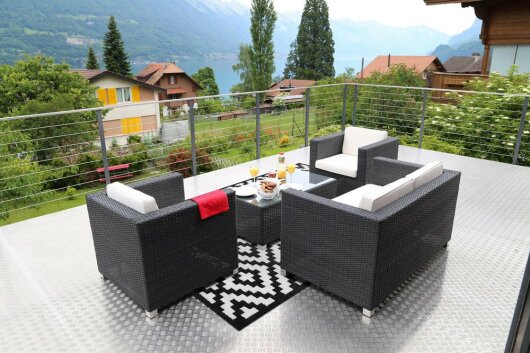 H.O.C.K. Outdoor Teppich Nirvana black and white 150x240cm
