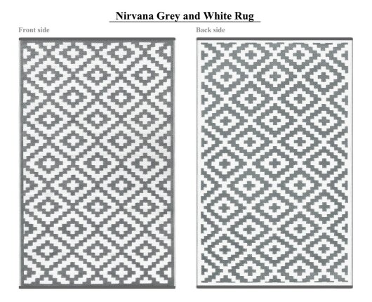 H.O.C.K. Outdoor Teppich Nirvana grey white 120x180cm