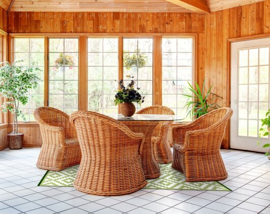 H.O.C.K. Outdoor Teppich Nirvana green white 120x180cm