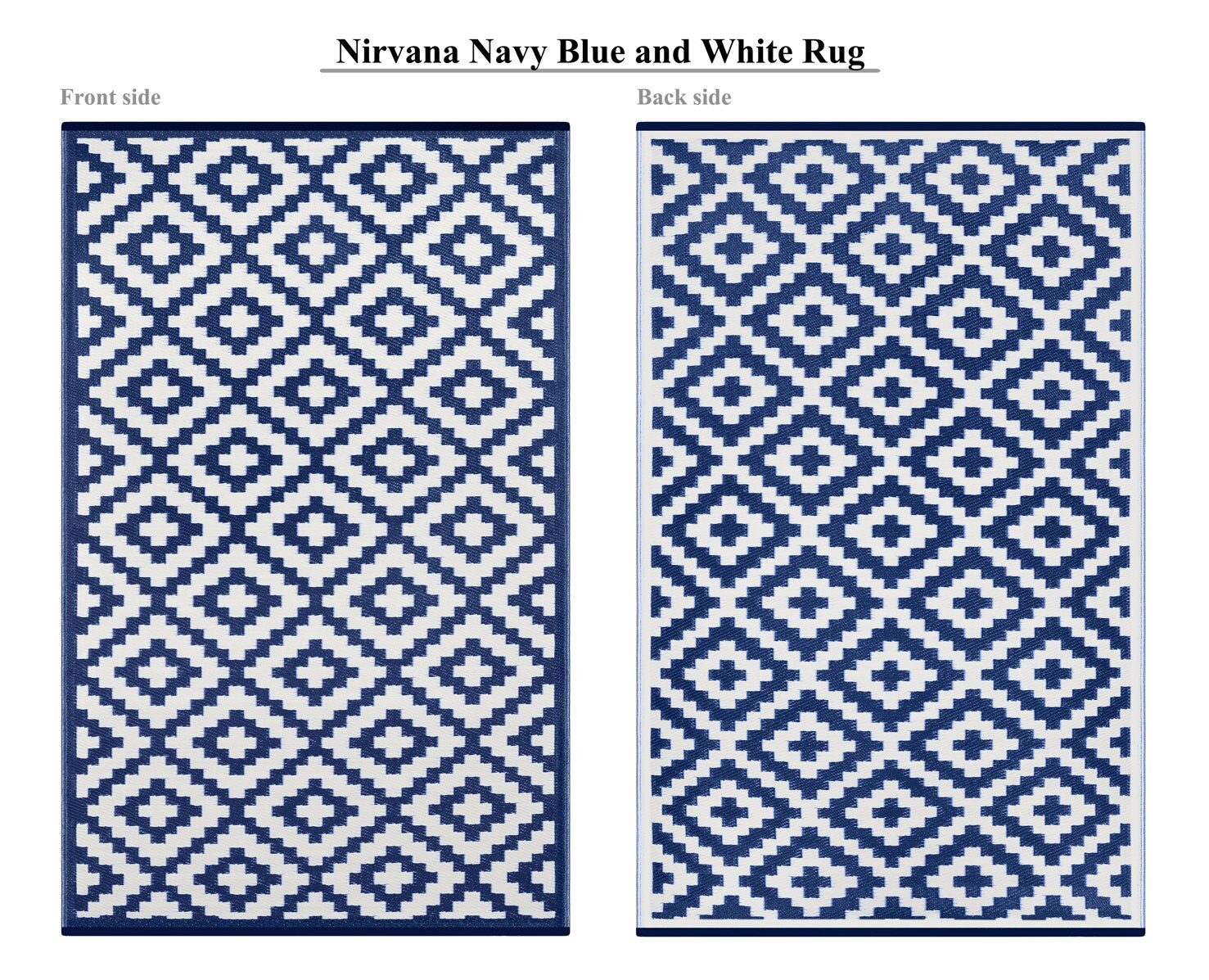 H.O.C.K. Outdoor Teppich Nirvana blue marine white 120x180cm