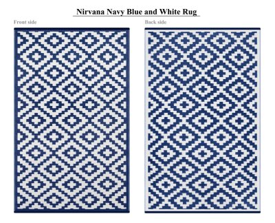 H.O.C.K. Outdoor Teppich Nirvana blue marine white 120x180cm