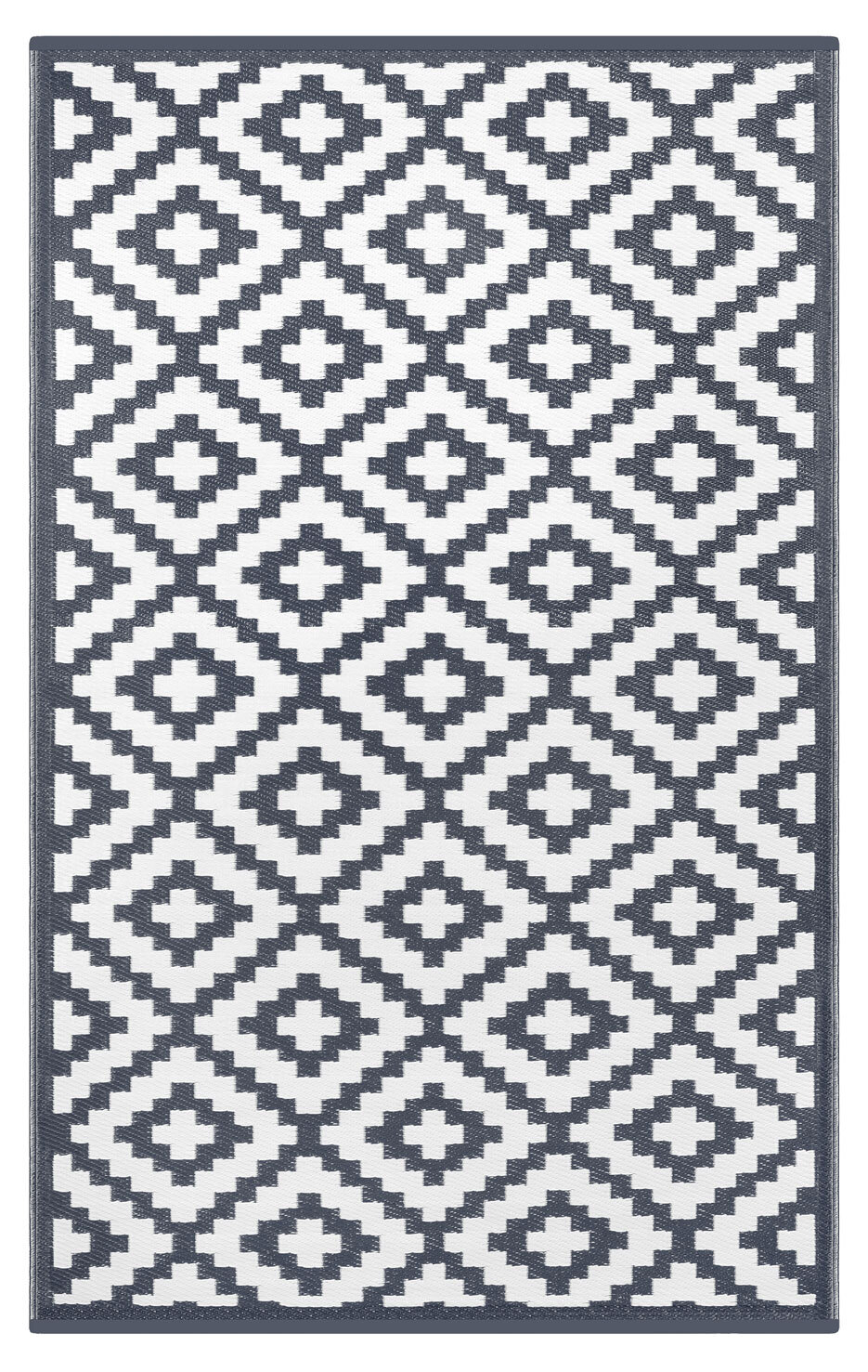 H.O.C.K. Outdoor Teppich Nirvana dark grey white 120x180cm dunkelgrau weiß