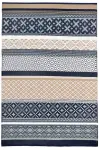 H.O.C.K. Outdoor Teppich Prime gestreift blau marine beige 150x240cm dunkelblau marino beige