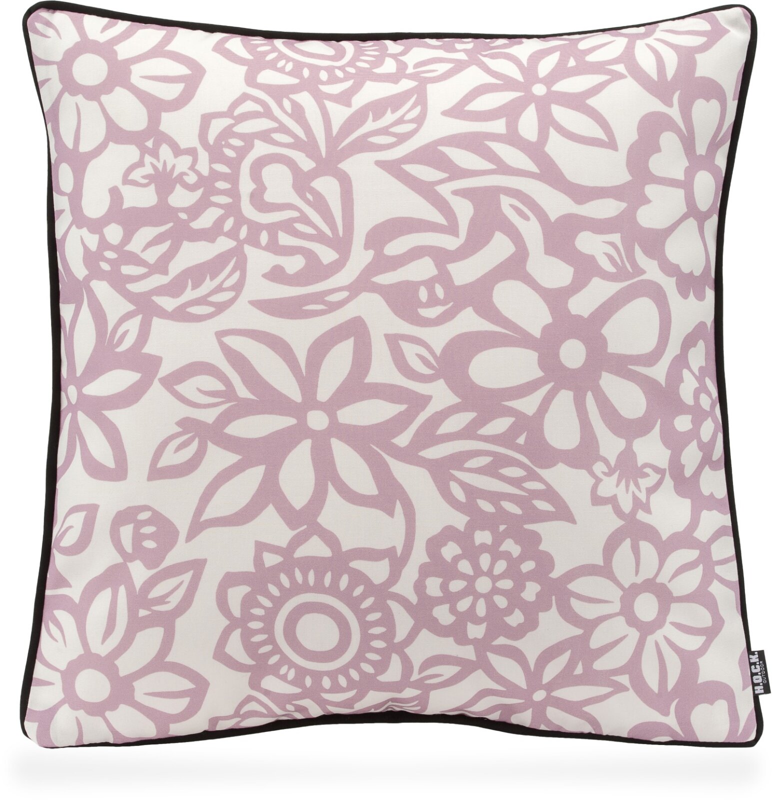 H.O.C.K. Paloma Outdoor Kissen mit Keder 50x50cm floral flieder lila claro