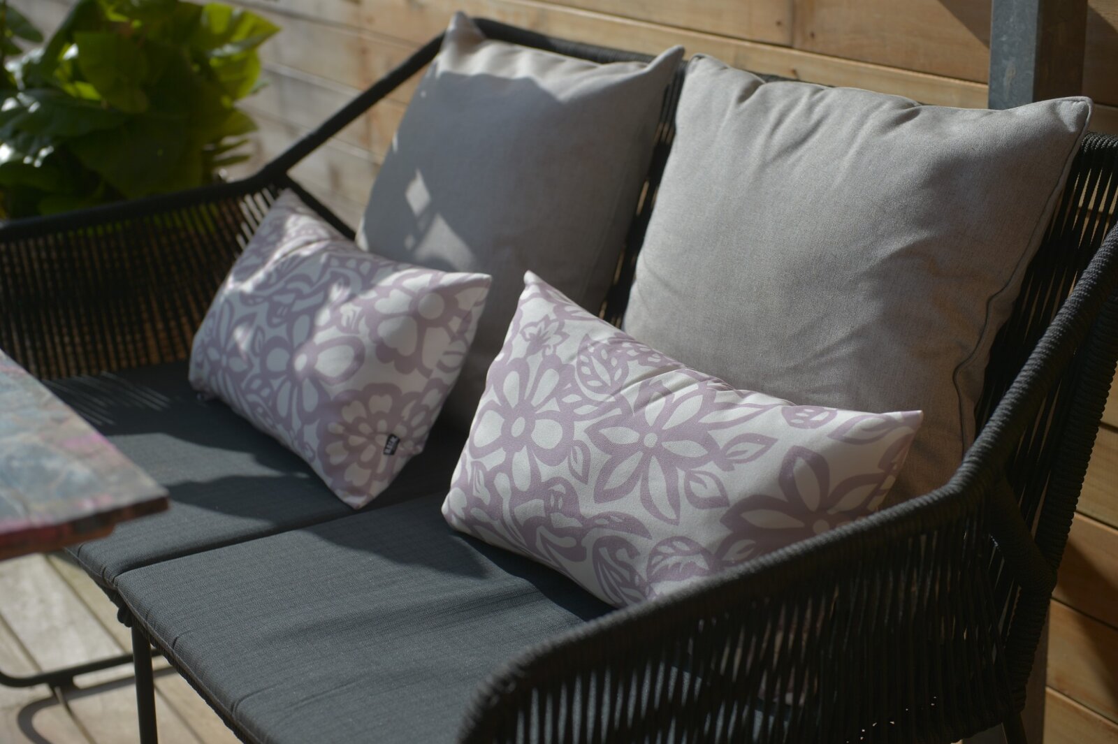 H.O.C.K. Paloma Outdoor Kissen 50x30cm floral flieder lila claro