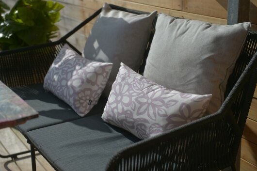 H.O.C.K. Paloma Outdoor Kissen 50x30cm floral flieder lila claro