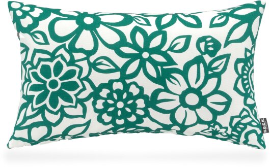 H.O.C.K. Paloma Outdoor Kissen 50x30cm floral petrol