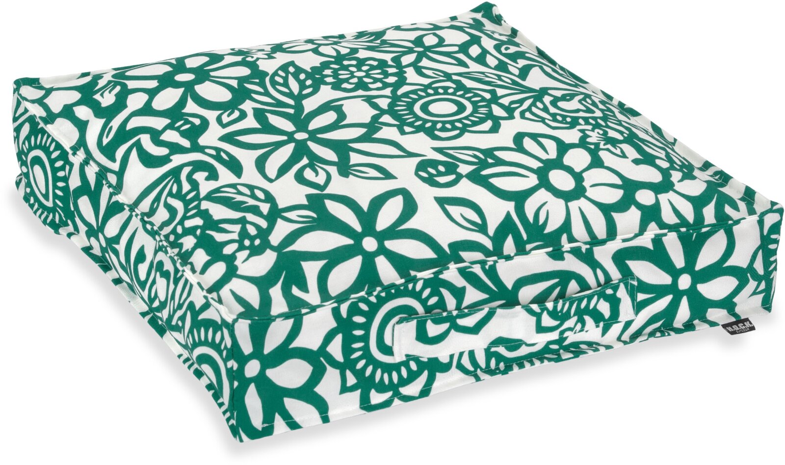H.O.C.K. Paloma Outdoor Matratzenkissen 50x50x10cm floral petrol