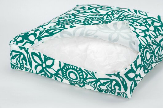H.O.C.K. Paloma Outdoor Matratzenkissen 50x50x10cm floral petrol