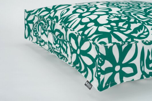 H.O.C.K. Paloma Outdoor Matratzenkissen 50x50x10cm floral petrol