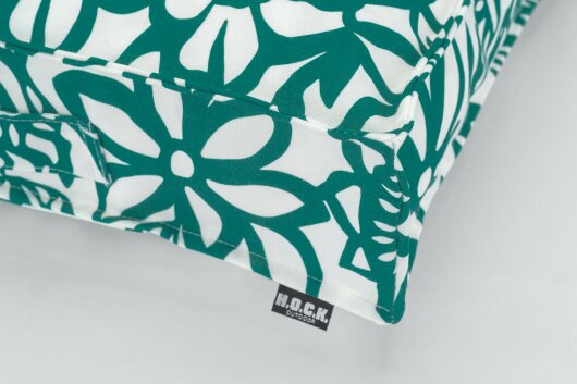 H.O.C.K. Paloma Outdoor Matratzenkissen 50x50x10cm floral petrol