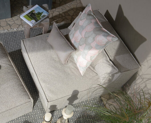 H.O.C.K. Zola Outdoor Lounge Sessel ca. 105x95x35cm (Rückenhöhe ca. 70 cm) Lore col. taupe 1541