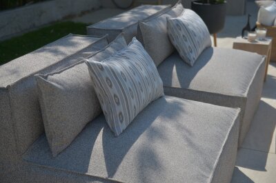 H.O.C.K. Zola Outdoor Lounge Sessel ca. 105x95x35cm (Rückenhöhe ca. 70 cm) Lore col. taupe 1541