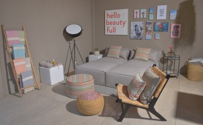 H.O.C.K. Zola Outdoor Lounge Sessel ca. 105x95x35cm (Rückenhöhe ca. 70 cm) Lore col. taupe 1541