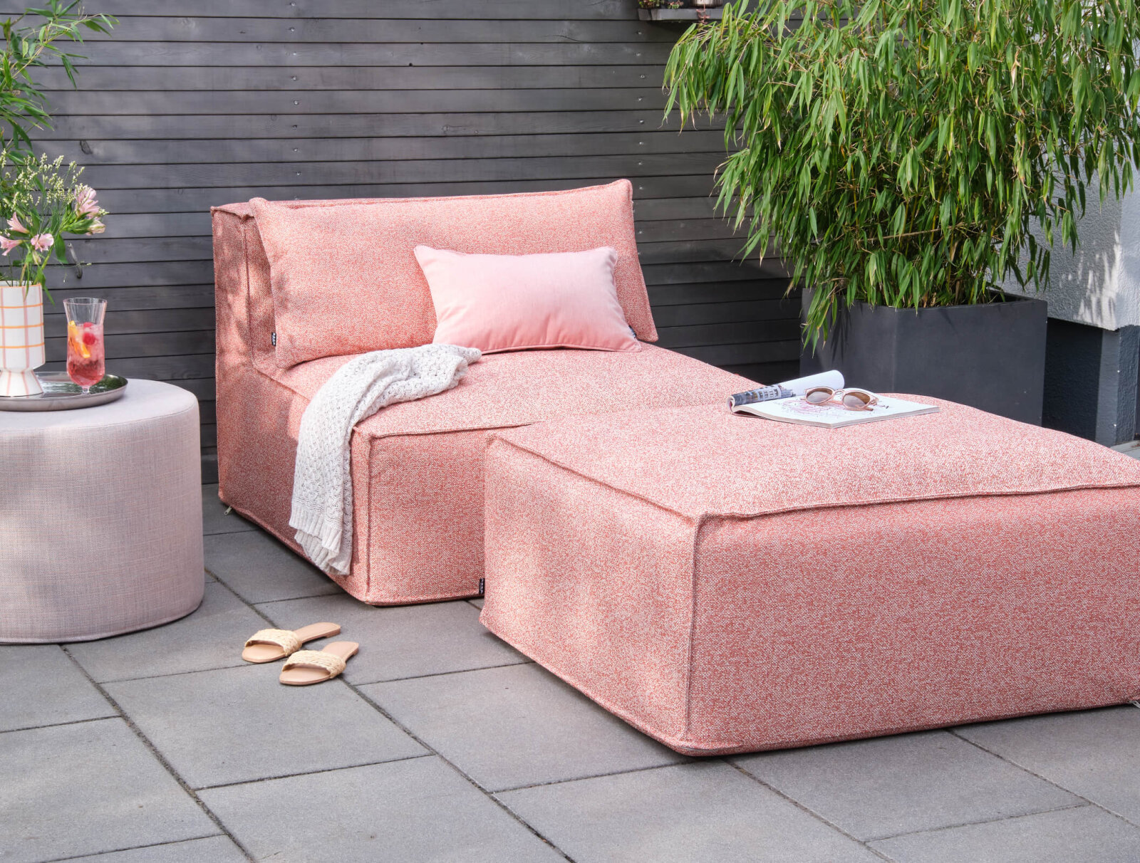 H.O.C.K. Zola Outdoor Lounge Sessel ca. 105x95x35cm (Rückenhöhe ca. 70 cm) Lore col. orange 2008