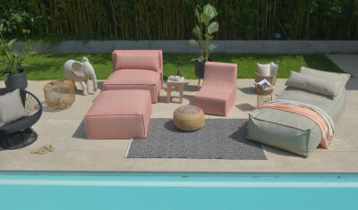 H.O.C.K. Zola Outdoor Lounge Sessel ca. 105x95x35cm (Rückenhöhe ca. 70 cm) Lore col. orange 2008