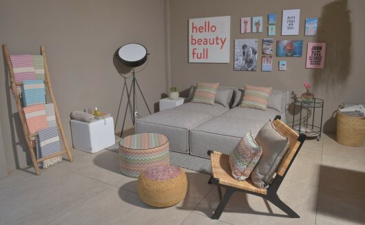 H.O.C.K. Zola Outdoor Lounge Sessel ca. 105x95x35cm (Rückenhöhe ca. 70 cm) Lore col. anthrazit 7015