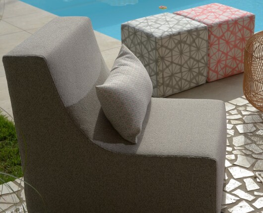 H.O.C.K. CHAIRY-FOAM Outdoor ca. 73x68x55cm LORE col. taupe 1541