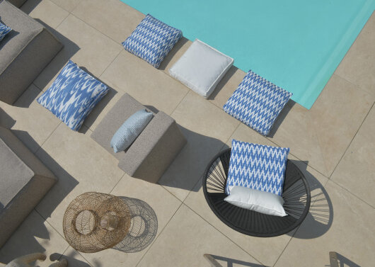 H.O.C.K. CHAIRY-FOAM Zola Outdoor ca. 73x68x55cm LORE col. taupe 1541