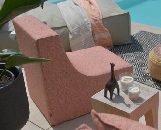 H.O.C.K. CHAIRY-FOAM Outdoor ca. 73x68x55cm LORE col. orange 2008