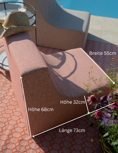 H.O.C.K. CHAIRY-FOAM Outdoor ca. 73x68x55cm LORE col. orange 2008