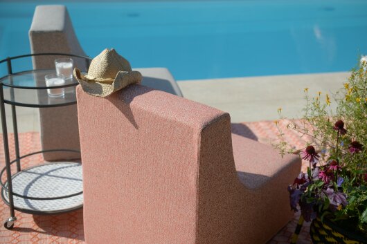H.O.C.K. CHAIRY-FOAM Zola Outdoor ca. 73x68x55cm LORE col. orange 2008