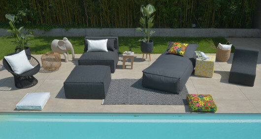 H.O.C.K. CHAIRY-FOAM Outdoor ca. 73x68x55cm LORE col. anthrazit 7015