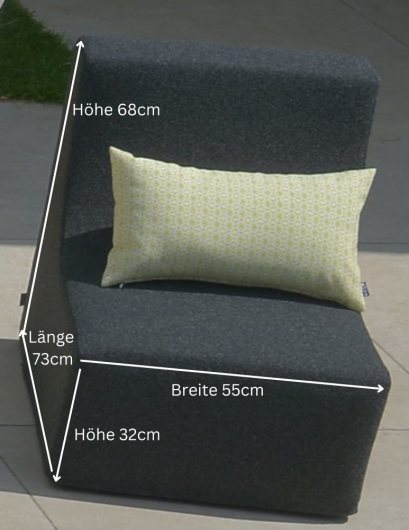 H.O.C.K. CHAIRY-FOAM Outdoor ca. 73x68x55cm LORE col. anthrazit 7015