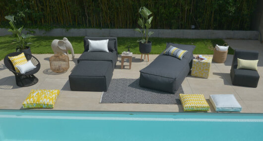 H.O.C.K. CHAIRY-FOAM Zola Outdoor ca. 73x68x55cm LORE col. anthrazit 7015