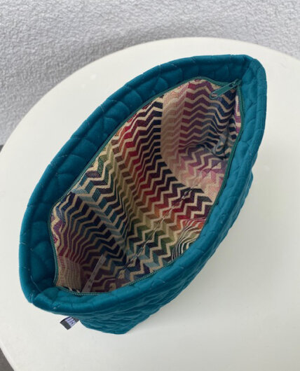 H.O.C.K. Cosmetic Bag COSIMA Kosmetiktasche Kulturbeutel Nobile soft petrol