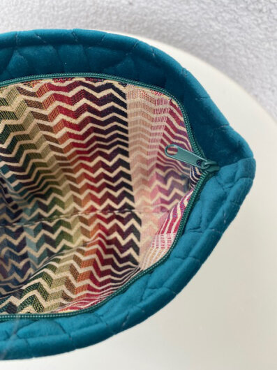 H.O.C.K. Cosmetic Bag COSIMA Kosmetiktasche Kulturbeutel Nobile soft petrol