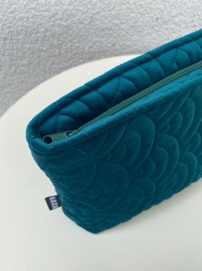 H.O.C.K. Cosmetic Bag COSIMA Kosmetiktasche Kulturbeutel Nobile soft petrol