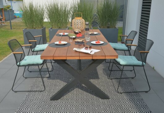 H.O.C.K. 16-Punkt-Steppkissen Outdoor STEPPY ca. 40x40x6cm Classic uni manzana aqua