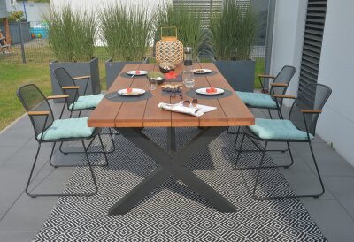 H.O.C.K. 16-Punkt-Steppkissen Outdoor STEPPY ca. 40x40x6cm Classic uni manzana aqua