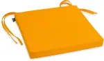 H.O.C.K. Classic Uni Outdoor Stuhlkissen NORM mit Bändern 40x40x4cm gelb