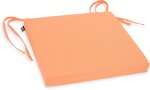 H.O.C.K. Classic Uni Outdoor Stuhlkissen NORM mit Bändern 40x40x4cm salmon