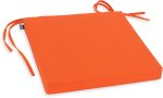 H.O.C.K. Classic Uni Outdoor Stuhlkissen NORM mit Bändern 40x40x4cm orange