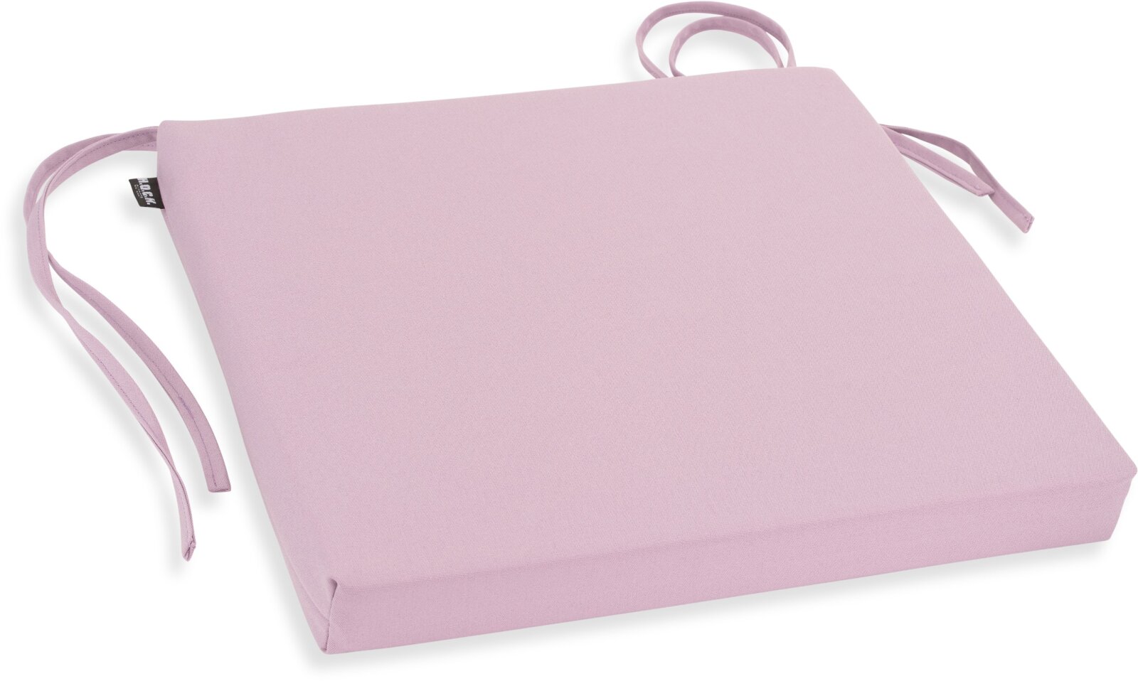 H.O.C.K. Classic Uni Outdoor Stuhlkissen NORM mit Bändern 40x40x4cm lila claro flieder