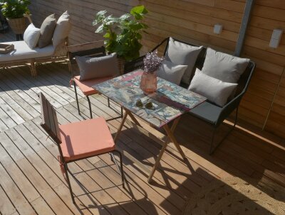 H.O.C.K. Classic Uni Outdoor Stuhlkissen NORM 40x40x4cm salmon