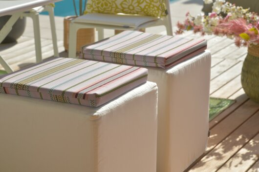 H.O.C.K. Classic Uni Outdoor Stuhlkissen NORM 40x40x4cm lila claro flieder