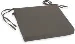 H.O.C.K. Classic Uni Outdoor Stuhlkissen NORM mit Bändern 40x40x4cm grau