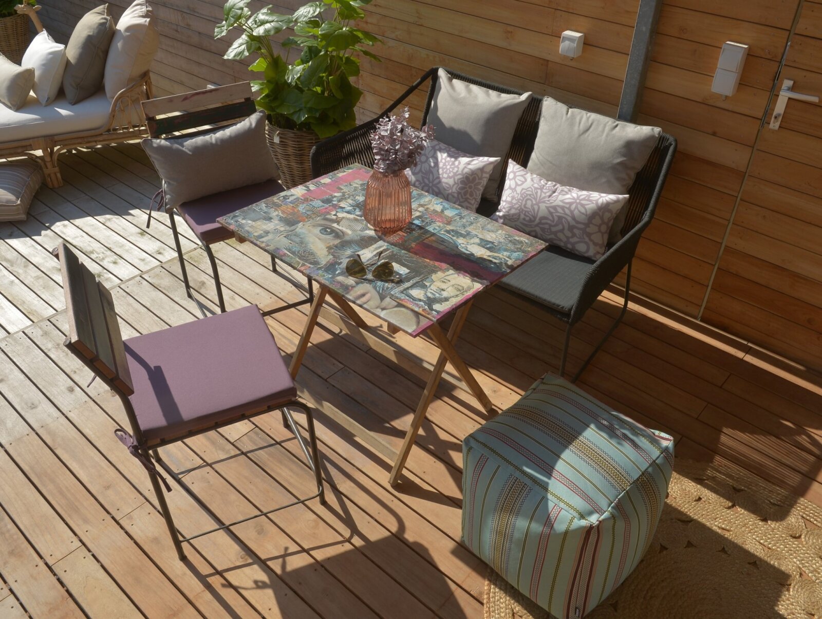 H.O.C.K. Classic Uni Outdoor Stuhlkissen NORM 40x40x4cm grau