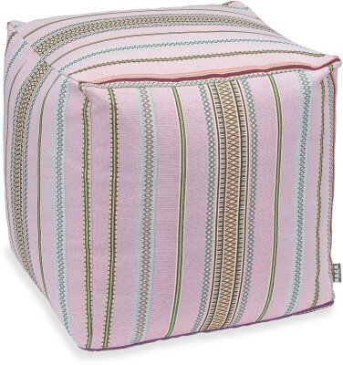 H.O.C.K. Lola Outdoor Bean Cube Pouf 40x40x40cm flieder...