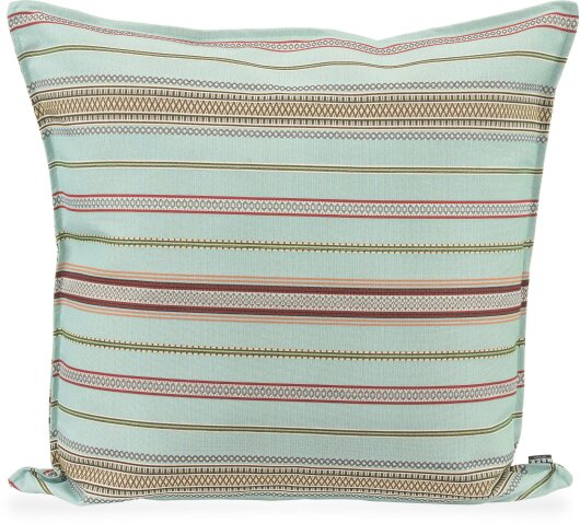 H.O.C.K. Lola Outdoor Kissen mit Biese 70x70cm aqua stripes sun boho